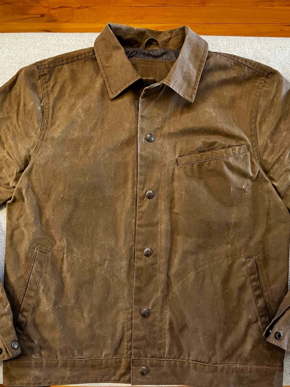 Waxed Cotton Jacket "The James" Flint and Tinder